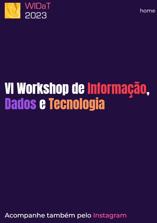 Workshop de Informação Dados e Tecnologia